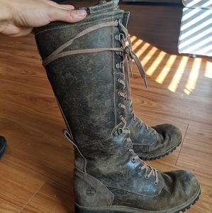 Tall Lace up waterproof combat boots